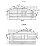 Casa de madera  "FLORIDA NORDIC , 60 m2"- 70 mm