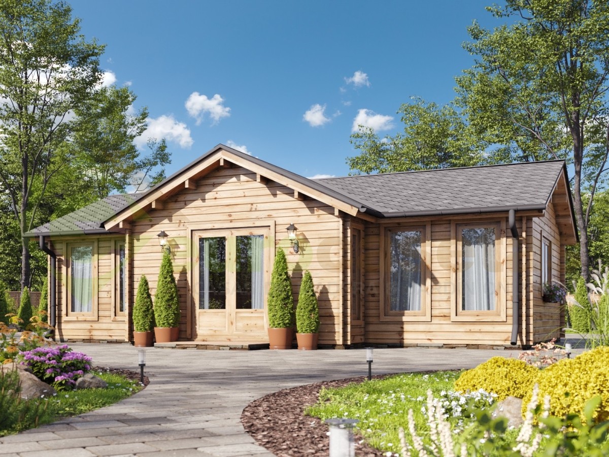 Casa de madera  "FLORIDA NORDIC , 60 m2"- 70 mm