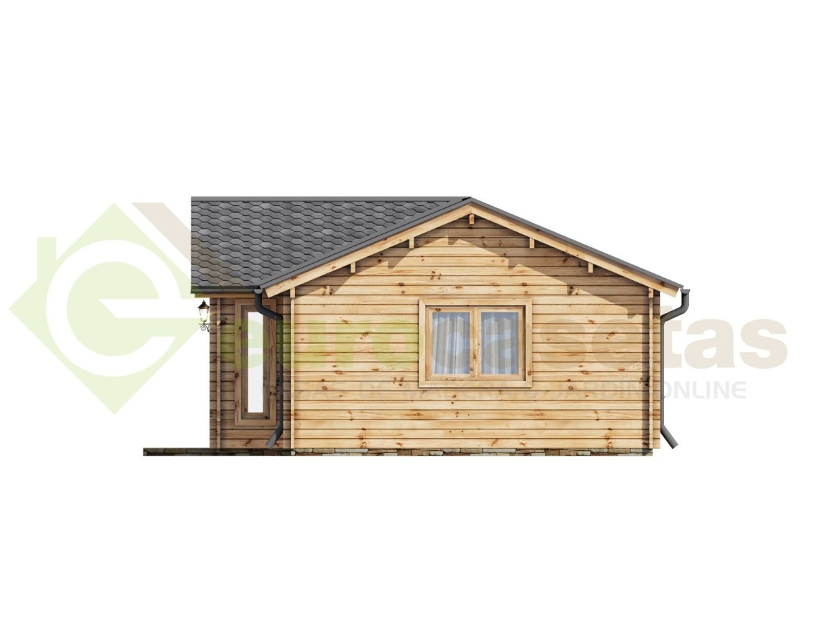 Casa de madera  "FLORIDA NORDIC , 60 m2"- 70 mm