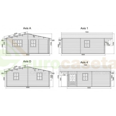 Wooden house "Fay-a", 70 mm