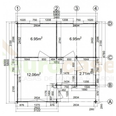 Wooden house "Fay-a", 70 mm