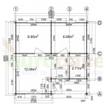 Maison en bois "Fay-A", 70 mm