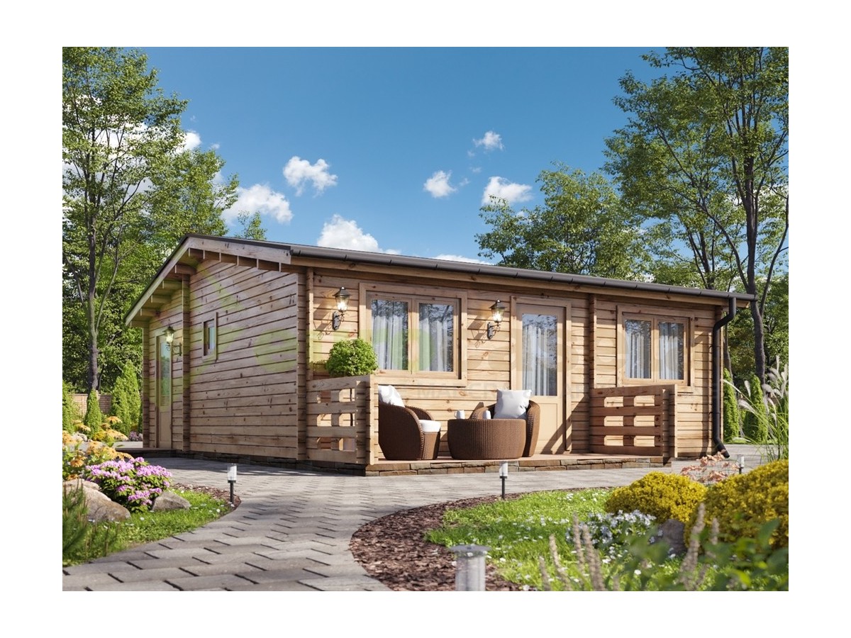 Casa de madera "HAKAN PLUS NORDIC , 50 m2", 70 mm