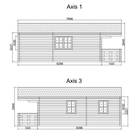 Casa de madera   "PADOVA PLUS  48 m2"
