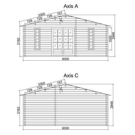 Casa de madera   "PADOVA PLUS  48 m2"