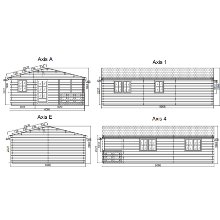 Wooden houses / almeria - 70 mm