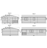 Wooden houses in double wall / almeria twinskin- 44-50-44 mm