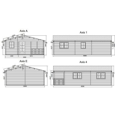 Maisons en bois / Almeria - 44 mm