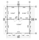 Casa de madera  "BERTA  5x6 , 30 m2  " 