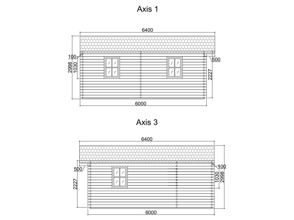 Casa de madera  "JULIA 6 , 36 m2  " 