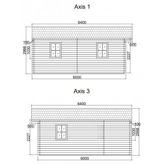 Casa de madera  "JULIA 6 , 36 m2  " 