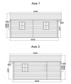 Casa de madera  "JULIA 6 , 36 m2  " 