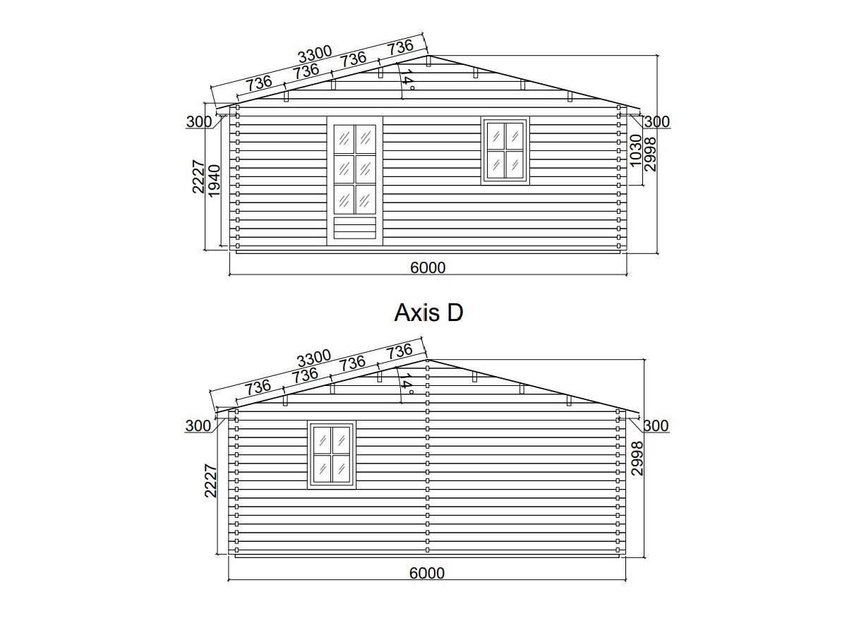 Casa de madera  "JULIA 6 , 36 m2  " 