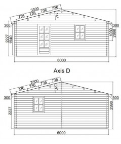 Casa de madera  "JULIA 6 , 36 m2  " 