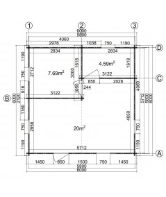 Casa de madera  "JULIA 6 , 36 m2  " 