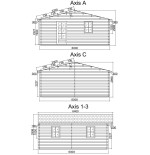 Casa de madera  "BERTA 6x6 , 36 m2  " 
