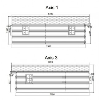 Casa de madera  "JULIA 6x8 , 48 m2  " 