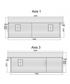 Casa de madera  "JULIA 6x8 , 48 m2  " 