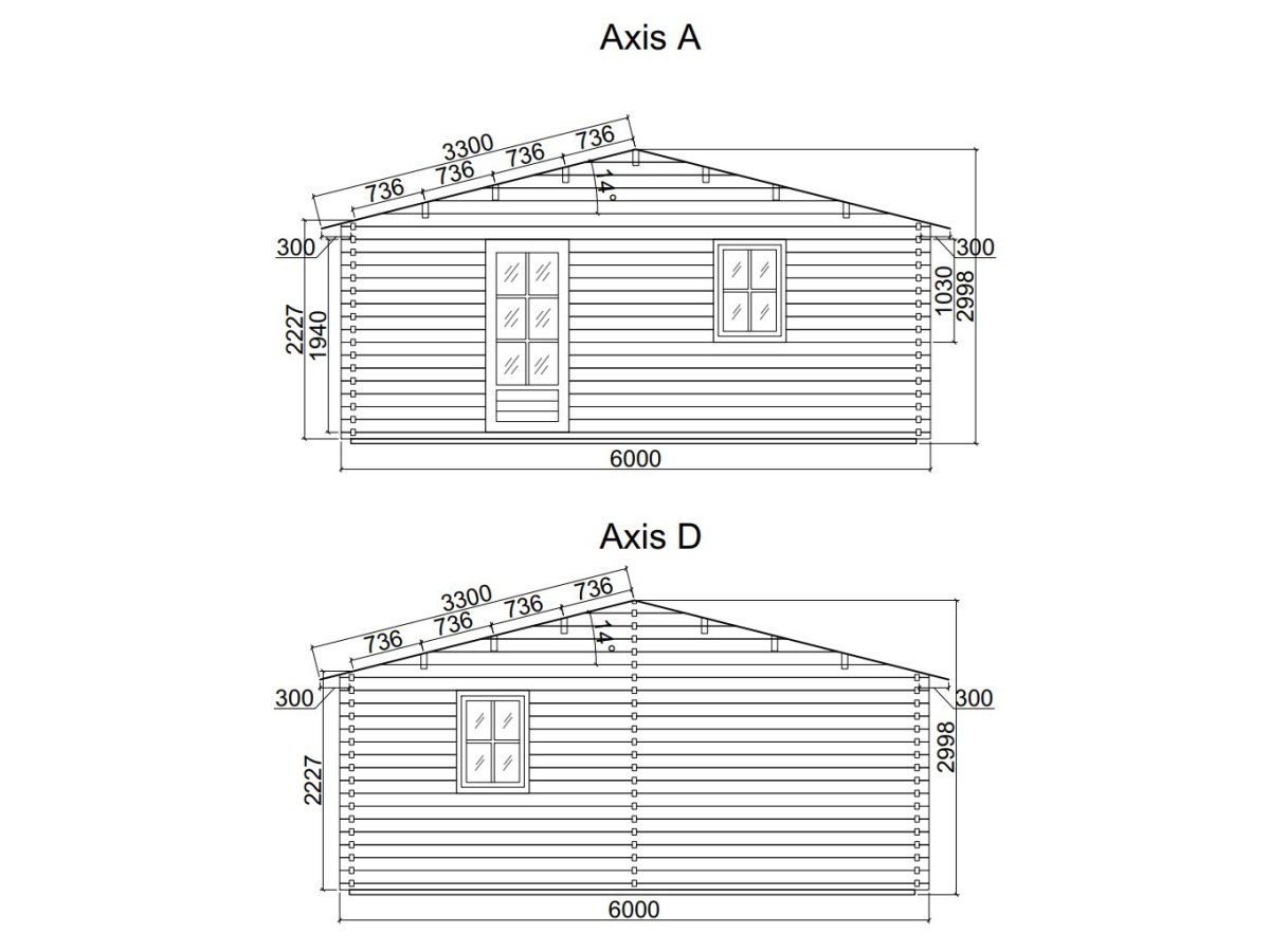 Casa de madera  "JULIA 6x8 , 48 m2  " 