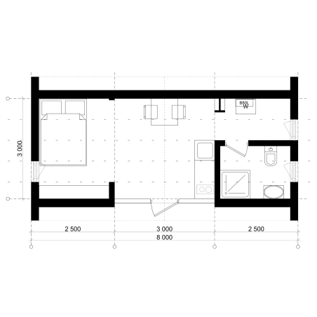 Barnhouse Elba 24 m² | Casa de Madera Prefabricada Pequeña