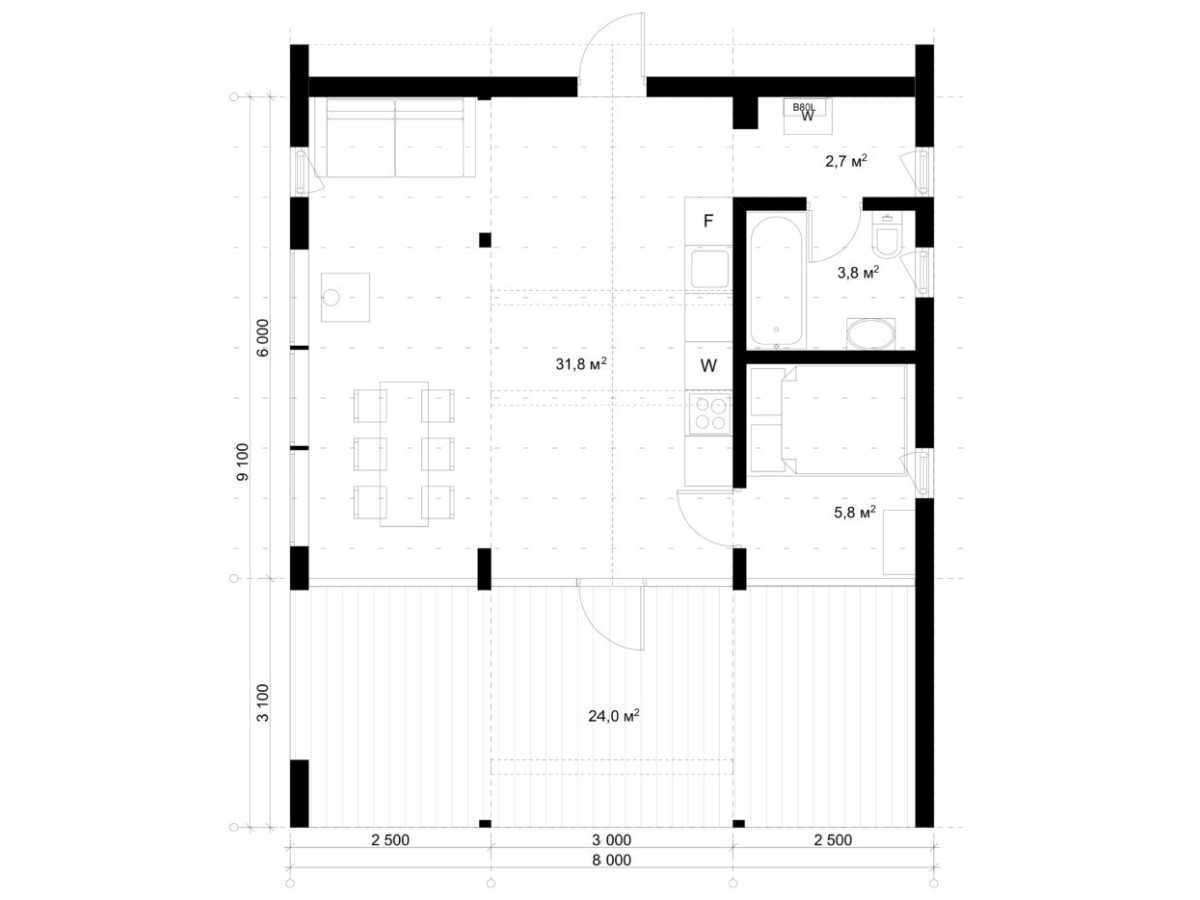Barnyhouse "IBIZA ,72 m2"