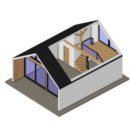 Barnhouse Rodas 70 m² con Altillo | Casa de Madera Prefabricada