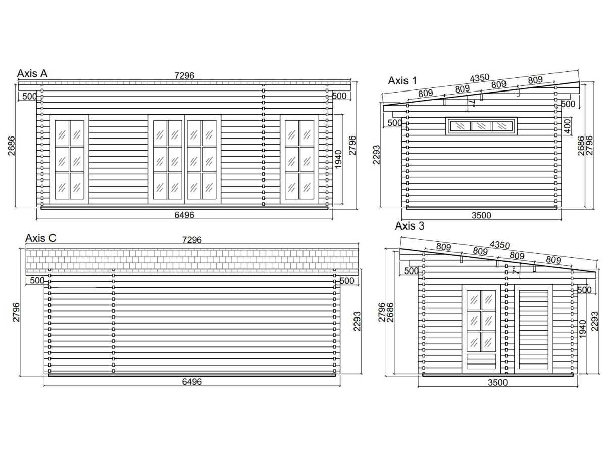Maison en bois Grenade 22m², 44mm