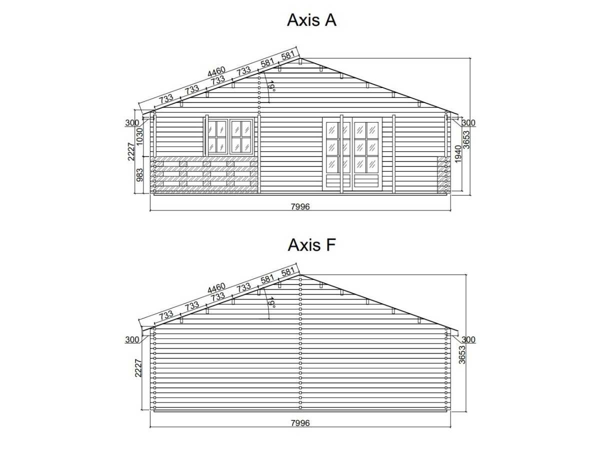 Casa de madera  "ESTORIL , 136 m2 " - 44 mm