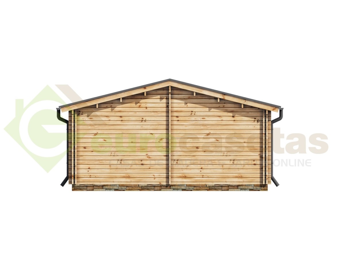 Casa de madera "ALMERIA TWINSKIN, 53 m2 " en doble pared - 44 -50-44 mm