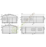 Wooden houses in double wall / almeria cte- 44-140-44 mm