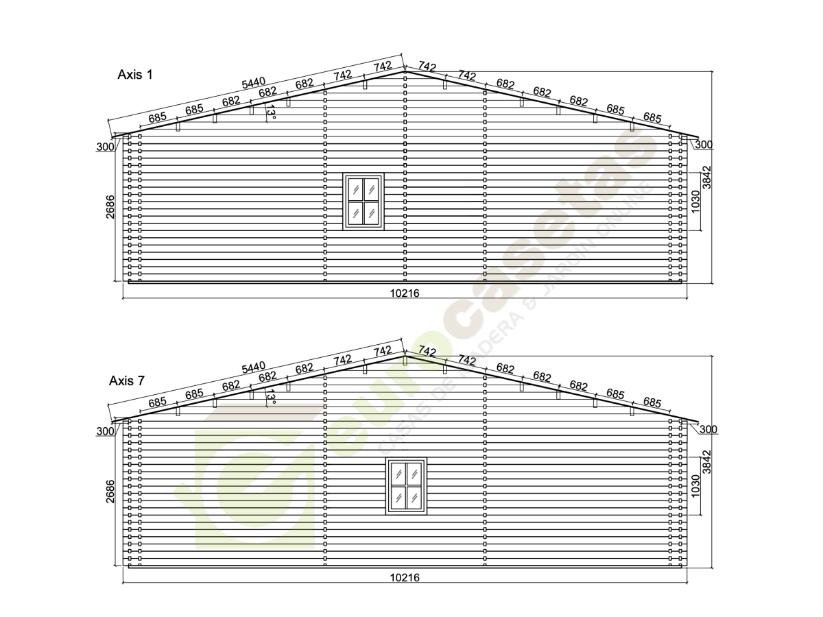 Casas de madeira / Bruno Cte - 44 -140-44 mm