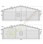 Wooden houses / Bruno CTE - 44 -140-44 mm