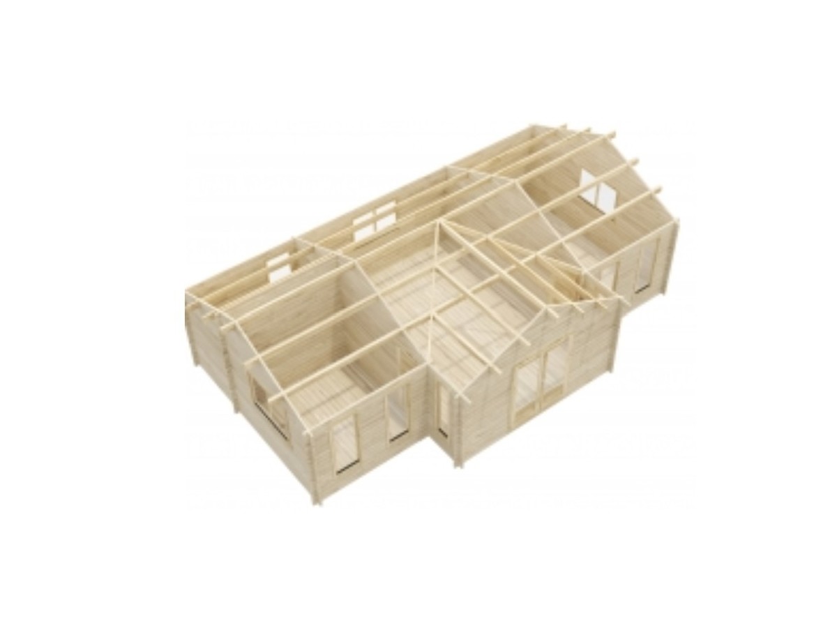 Casa de madera  "FLORIDA  CTE " en doble pared 44-140-44 mm