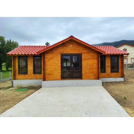 Casa de madera  "FLORIDA  CTE " en doble pared 44-140-44 mm