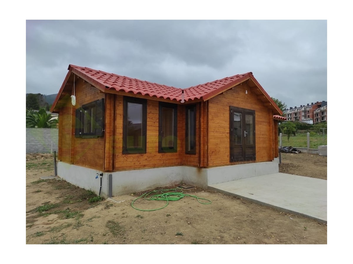 Casa de madera  "FLORIDA  CTE " en doble pared 44-140-44 mm