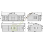 Casa de madera  "FLORIDA  CTE " en doble pared 44-140-44 mm