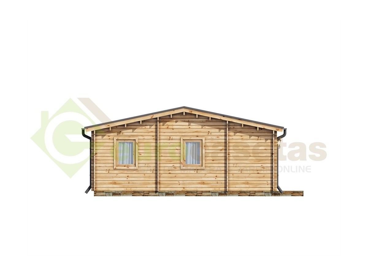 Casa de madera "RADO CTE 74  m2" - 44-140-44 mm
