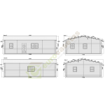 Casa de madera "RADO CTE 74  m2" - 44-140-44 mm