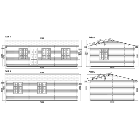 Casa de madera "GABRIELA , 40 m2 " - 44mm