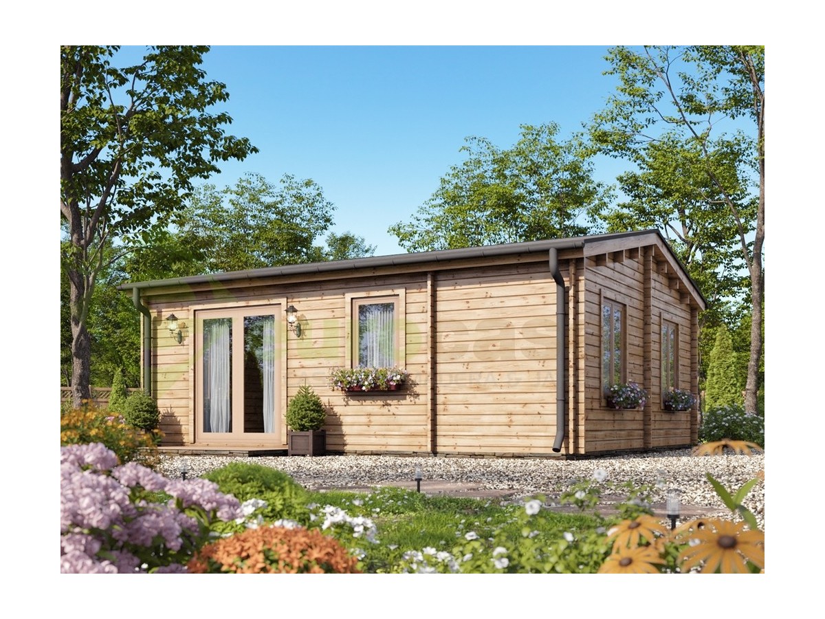 Casa de madera "IVETA , 42 m2 " - 44mm