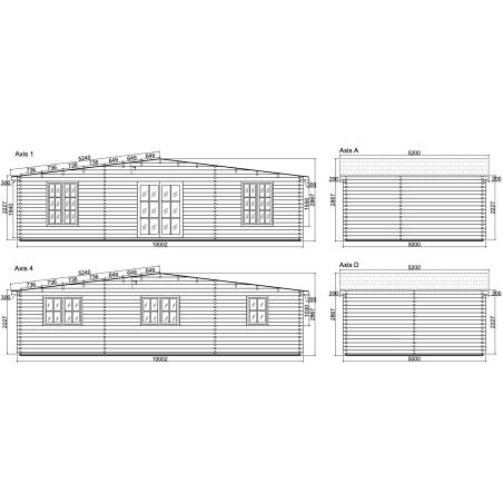 Casa de madera "PAMELA , 50 m2", 44mm