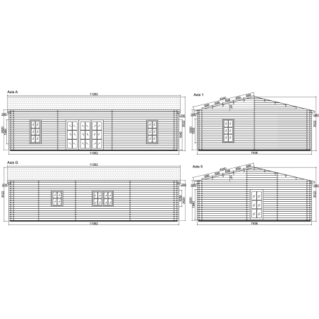 AURORA  CTE  75 m2, doble pared  44-140 -44mm