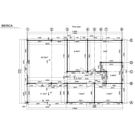 Casa de madera   "IBERICA TWINSKIN , 93 m2" - 44 -50-44 mm