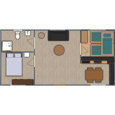 Maison en bois Pamela, 50 m2