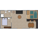 Casa de madeira Pamela, 50 m2