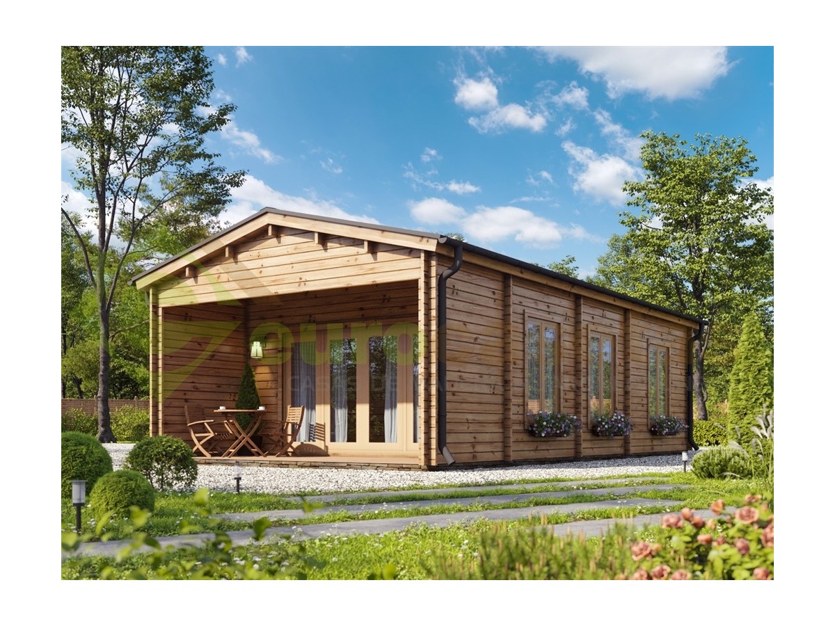 Casa de madera "LUGANO WOOD , 57 m2 " - 44mm