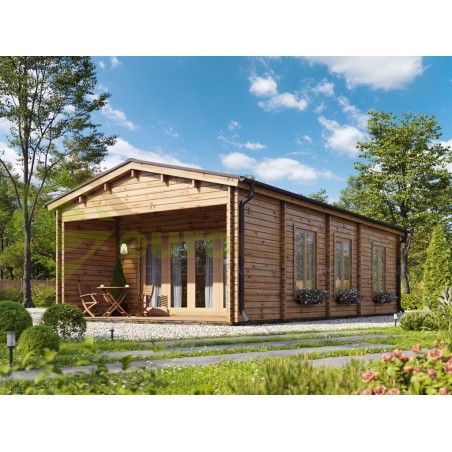Casa de madera "LUGANO WOOD , 57 m2 " - 44mm