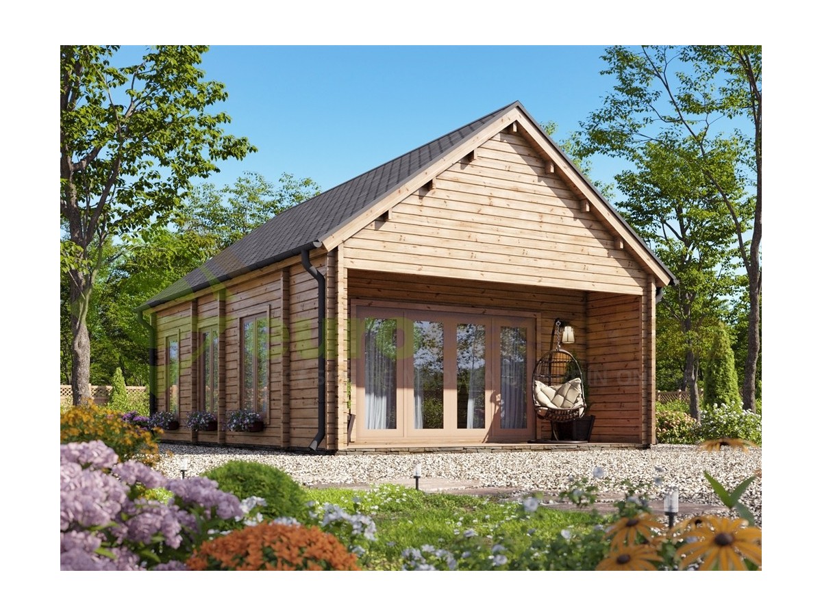 Casa de madera de dos plantas  "MODENA WOOD 55 m2 " - 44 mm