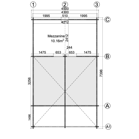 Casa de madera (altillo) NOGARA WOOD 40 m² , 44mm