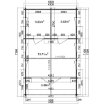Casa de madera (altillo) NOGARA WOOD 40 m²  , 44mm